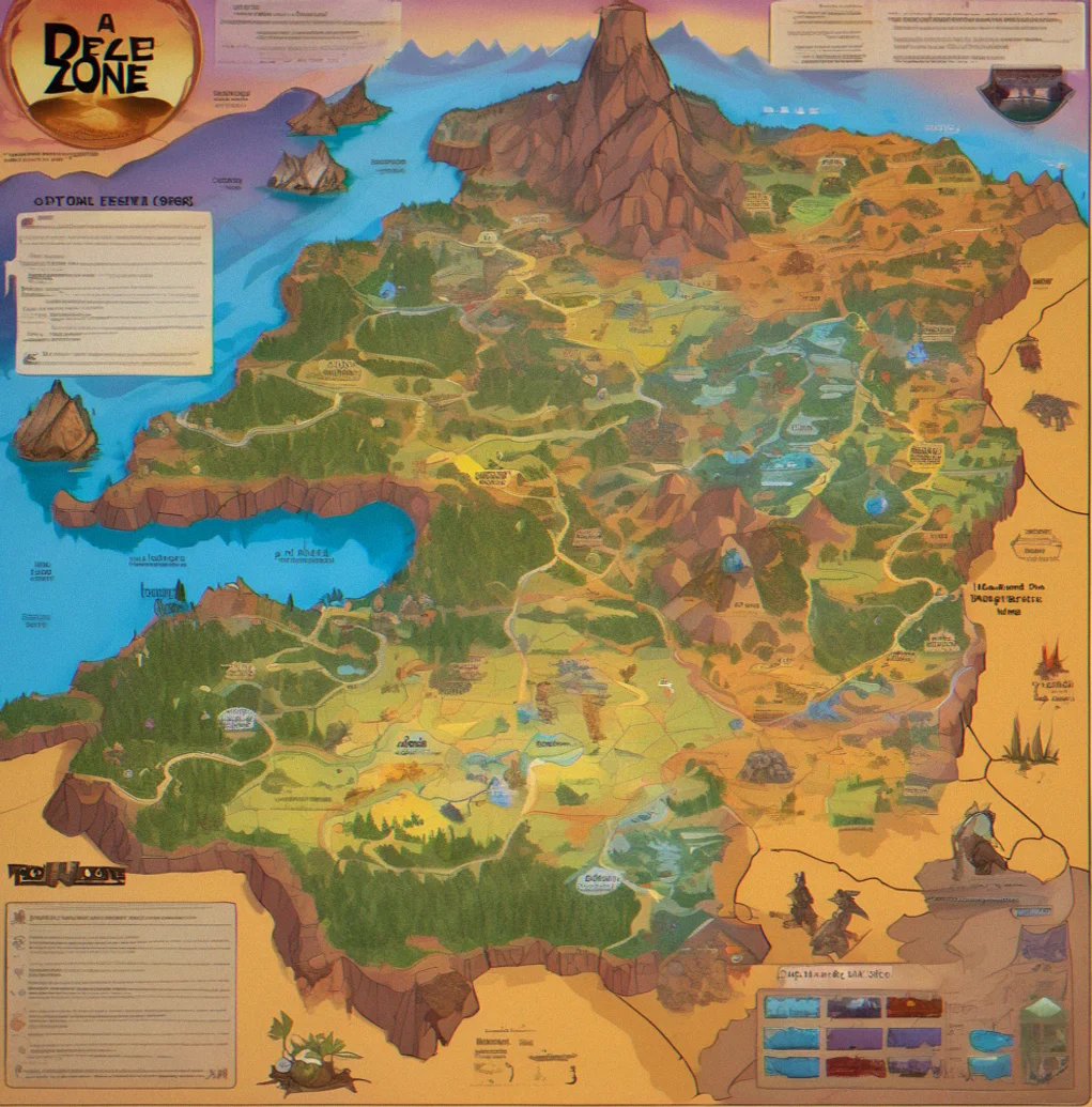 Map of your territory with a couple dozen zones claimed and colored in. Each region you hold opens up different unit types and defensive structures