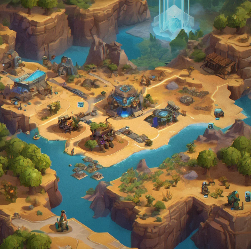 Real-time resource counter showing wood at 52 per hour, gold flowing in at 135 per hour, and gem generation with a 2.5x harvest speed boost running