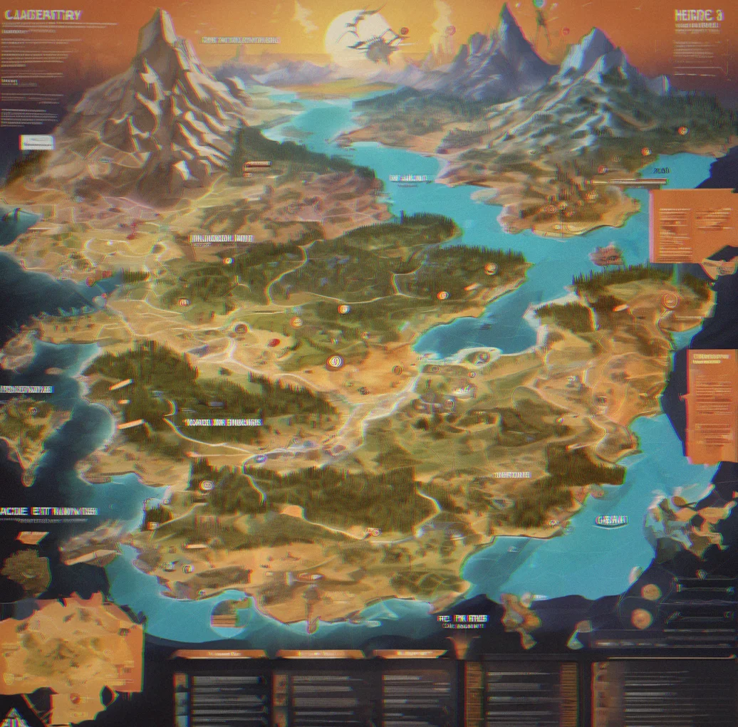 Territory map with eighteen zones claimed and marked, showing which ones unlock archer units, cavalry tech and elite defensive structures