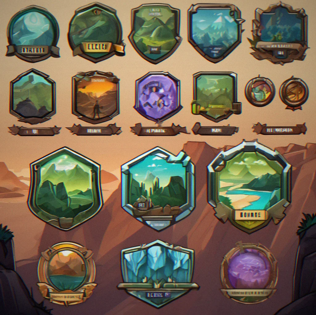 Achievement badges showing you've unlocked most of them already, sitting at about two-thirds of the way through to the next tier with animations that hit different